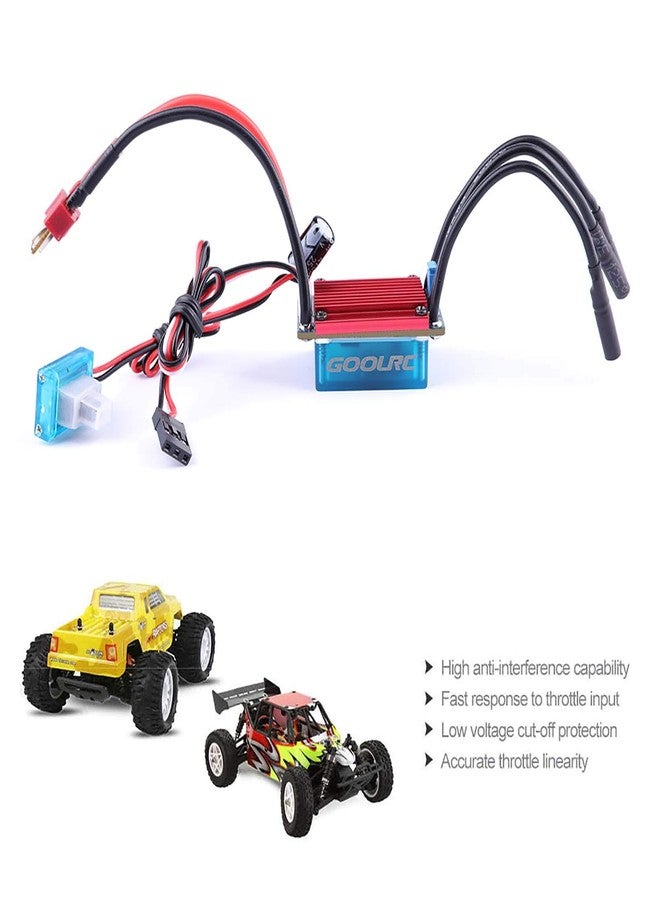 جوليرك مجموعة محرك GoolRC S2430 7200KV بدون فرش، ووحدة تحكم إلكترونية 25 أمبير، ومحرك سيرفو معدني بوزن 2.2 كجم، مناسبة لسيارات التحكم عن بعد بمقياس 1/14 و1/16 و1/18 - Image 3